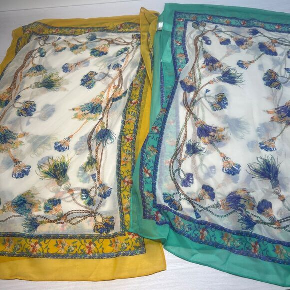 Chico's Botanical 100% Polyester Ruana Wrap Shawl Multicolor One Size NWT - Picture 1 of 6